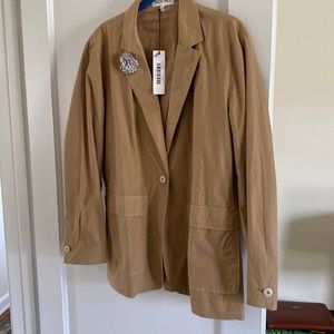 NWT Alex Mill Billie blazer in khaki paper Cotton sz XXL